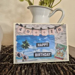 50. Geburtstag Karte / Geburtstag / Geburtstagskarte / Strandmotive Karte / Geburtstagskarte Urlaub