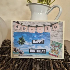 50. Geburtstag Karte / Geburtstag / Geburtstagskarte / Strandmotive Karte / Geburtstagskarte Urlaub