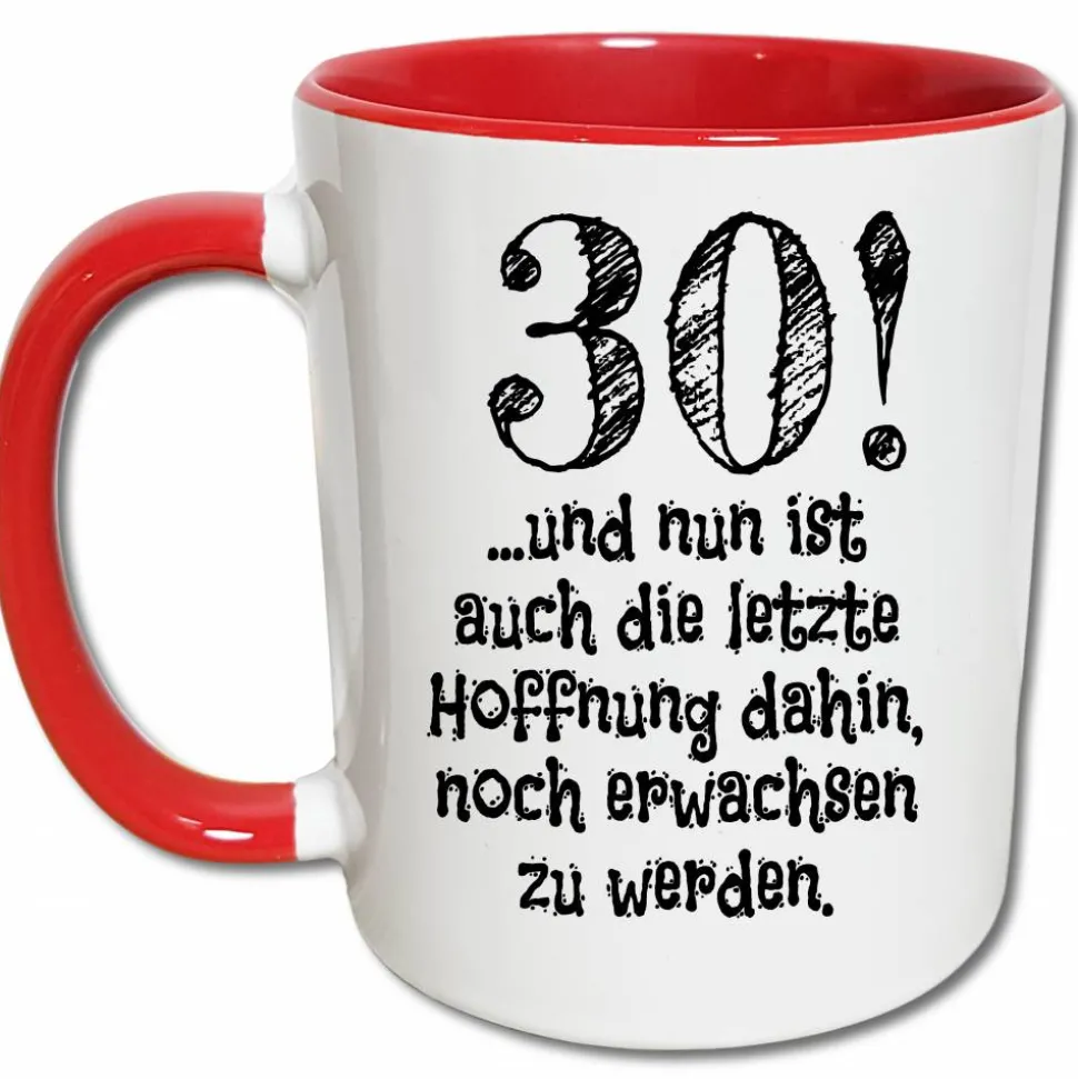 30 Geburtstag Tasse mit Spruch, Geschenk zum 30. Geburtstag Männer, Frauen, Nicht Erwachsen Kaffeetasse
