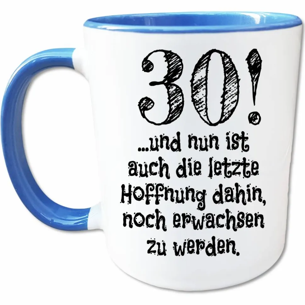 30 Geburtstag Tasse mit Spruch, Geschenk zum 30. Geburtstag Männer, Frauen, Nicht Erwachsen Kaffeetasse
