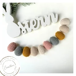 10 gehäkelte Ostereier aus Baumwolle – nachhaltige Frühlings- & Osterdeko in warmen Naturtönen