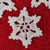 6 gehäkelte Sterne/Schneeflocken
