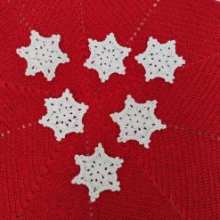 6 gehäkelte Sterne/Schneeflocken