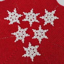 6 gehäkelte Sterne/Schneeflocken