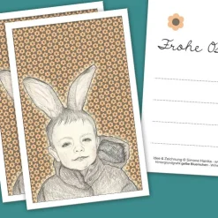 10 Geschenkanhänger "Hasenkind" /// ABVERKAUF