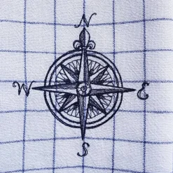 3 Geschirrtücher Küchentücher Maritim GESTICKT Halbleinen Set