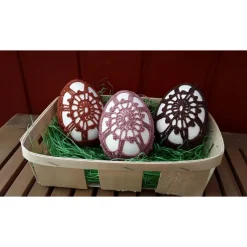 3 große umhäkelte Ostereier
