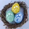 3 große umhäkelte Ostereier