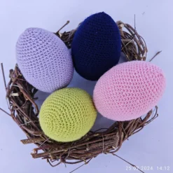 4 große umhäkelte Ostereier