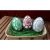 3 große umhäkelte Ostereier
