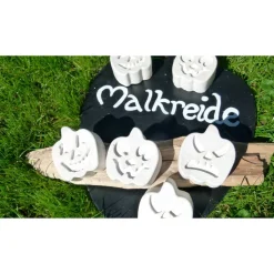 6 große weiße TafelKreiden Halloween Kürbisse Malkreiden Straßenkreiden Einschulung Geburtstag Mottogeburtstag Adventska