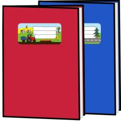 24 Heftaufkleber | Bauernhof - Schulaufkleber zum selbstbeschriften - 3,0 x 6,5 cm