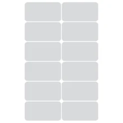 12 Heftaufkleber | Reh - Schulaufkleber zum selbstbeschriften - 4,4 x 8,4 cm