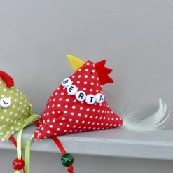 2 Hühner, 1 Hahn und 1 Henne,  mit Namen, individualisierbar, Osterdeko, Stoffhühner