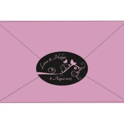 18 Hochzeitsaufkleber | Tauben - schwarz