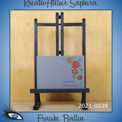 ►2021-0039◄ Karte A7 - GLÜCKWUNSCH "Glückwunsch + Blüten"