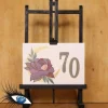►2022-0121◄ Karte B6 - GEBURTSTAG "70. Geburtstag + Blume + Halbmond"
