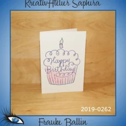 ►2019-0262◄ Karte B6 - GEBURTSTAG "Happy Birthday"