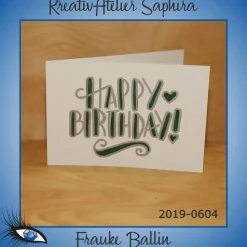 ►2019-0604◄ Karte B6 - GEBURTSTAG "Happy Birthday"