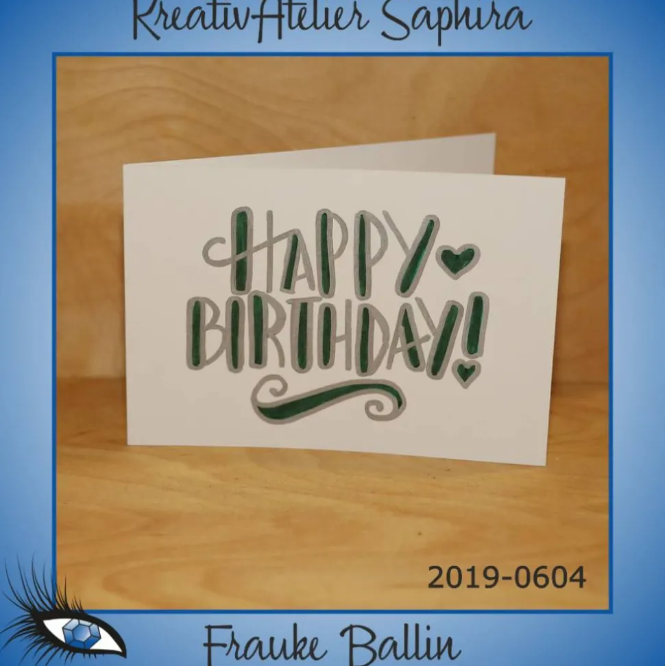 ►2019-0604◄ Karte B6 - GEBURTSTAG "Happy Birthday"