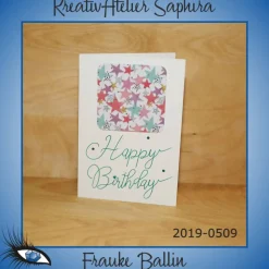 ►2019-0509◄ Karte B6 - GEBURTSTAG "Happy Birthday"