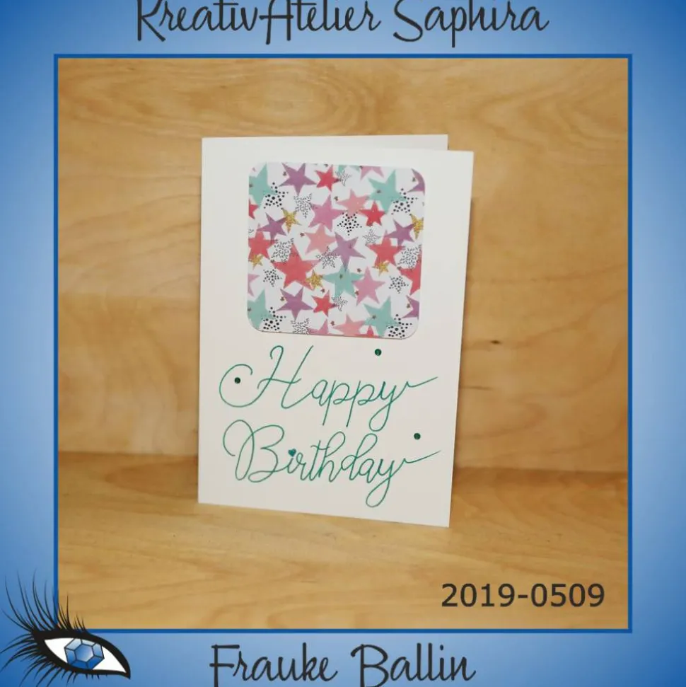 ►2019-0509◄ Karte B6 - GEBURTSTAG "Happy Birthday"