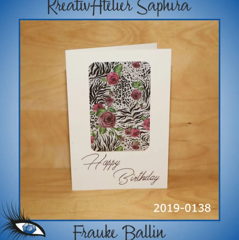 ►2019-0138◄ Karte B6 - GEBURTSTAG "Happy Birthday"