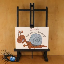 ►2022-0044◄ Karte B6 - GEBURTSTAG "Zu spät + Schnecke"