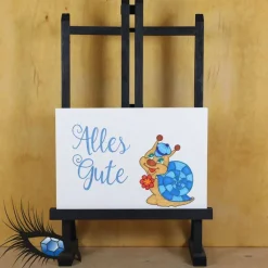 ►2021-0111◄ Karte B6 - GLÜCKWUNSCH "Alles Gute + Schnecke"