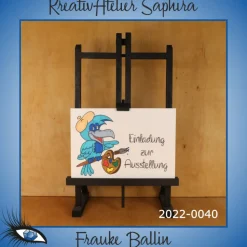 ►2022-0040◄ Karte B6 - GUTSCHEIN "Einladung zur Ausstellung"