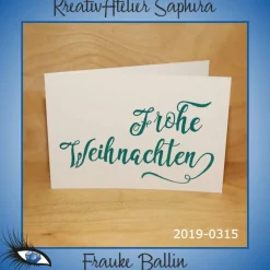 ►2019-0315◄ Karte B6 - WEIHNACHTEN