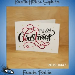 ►2019-0447◄ Karte B6 - WEIHNACHTEN "Merry Christmas"
