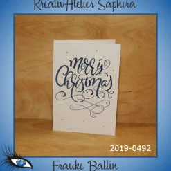 ►2019-0492◄ Karte B6 - WEIHNACHTEN "Merry Christmas"