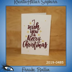 ►2019-0485◄ Karte B6 - WEIHNACHTEN "Merry Christmas"