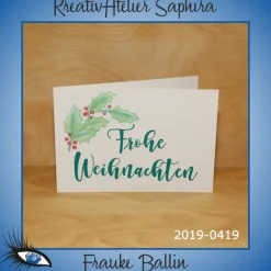 ►2019-0419◄ Karte B6 - WEIHNACHTEN "Weihnachtszweig"
