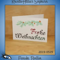 ►2019-0529◄ Karte B6 - WEIHNACHTEN "Weihnachtszweig"