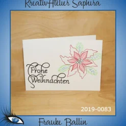 ►2019-0083◄ Karte B6 - WEIHNACHTEN "Weihnachtsblüte"