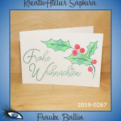 ►2019-0267◄ Karte B6 - WEIHNACHTEN "Weihnachtszweig"