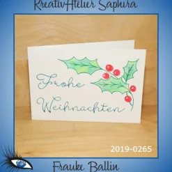 ►2019-0265◄ Karte B6 - WEIHNACHTEN "Weihnachtszweig"