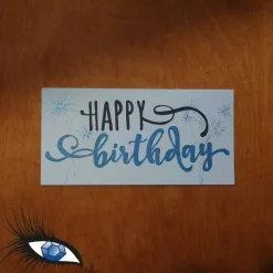 ►2022-0014◄ Karte Din lang - GEBURTSTAG "Happy Birthday"