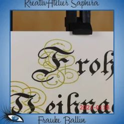 ►2021-0118◄ Karte Din lang - WEIHNACHTEN (Zierschrift)