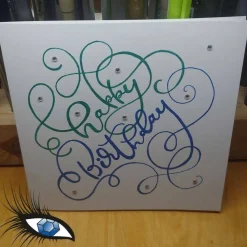 ►2023-0050◄ Karte Quadratisch - GEBURTSTAG "Happy Birthday"