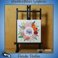 ►2021-0009◄ Karte quadratisch - OSTERN "Happy Easter + Ostereier"