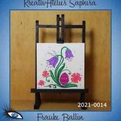 ►2021-0014◄ Karte quadratisch - OSTERN "Osterei + Blüten"