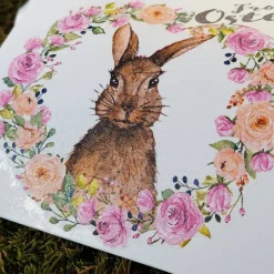 3 Kissenschachteln  Ostergeschenk verpacken Hase Blumenkranz