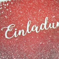 10 Klapp-Einladungskarten Rot Glitzer inkl. 10 weißen Briefumschlägen - Hochzeit Geburtstag Konfirmation Jubil&