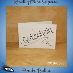 ►2019-0583◄ Klappkarte B6 - "Gutschein"