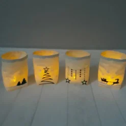 2 Lichtbeutel für LED-Teelichte oder -Dekodraht für die Weihnachtszeit, Lichtbeutel, Weihnachtsdeko, Weihnachten, Advent