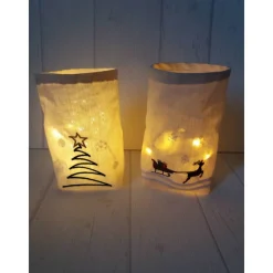 2 Lichtbeutel für LED-Teelichte oder -Dekodraht für die Weihnachtszeit, Lichtbeutel, Weihnachtsdeko, Weihnachten, Advent