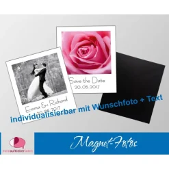 20 Magnetfotos - Polaroid-Design | personalisierbar mit Foto - save the date